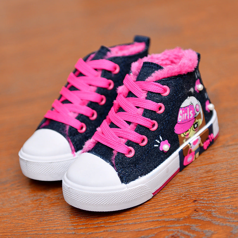Playful Step Girls' Canvas Sneakers