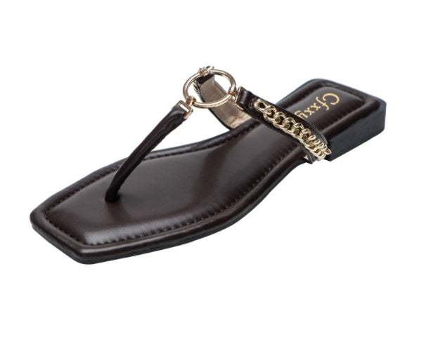 Chained Elegance Flip Flops