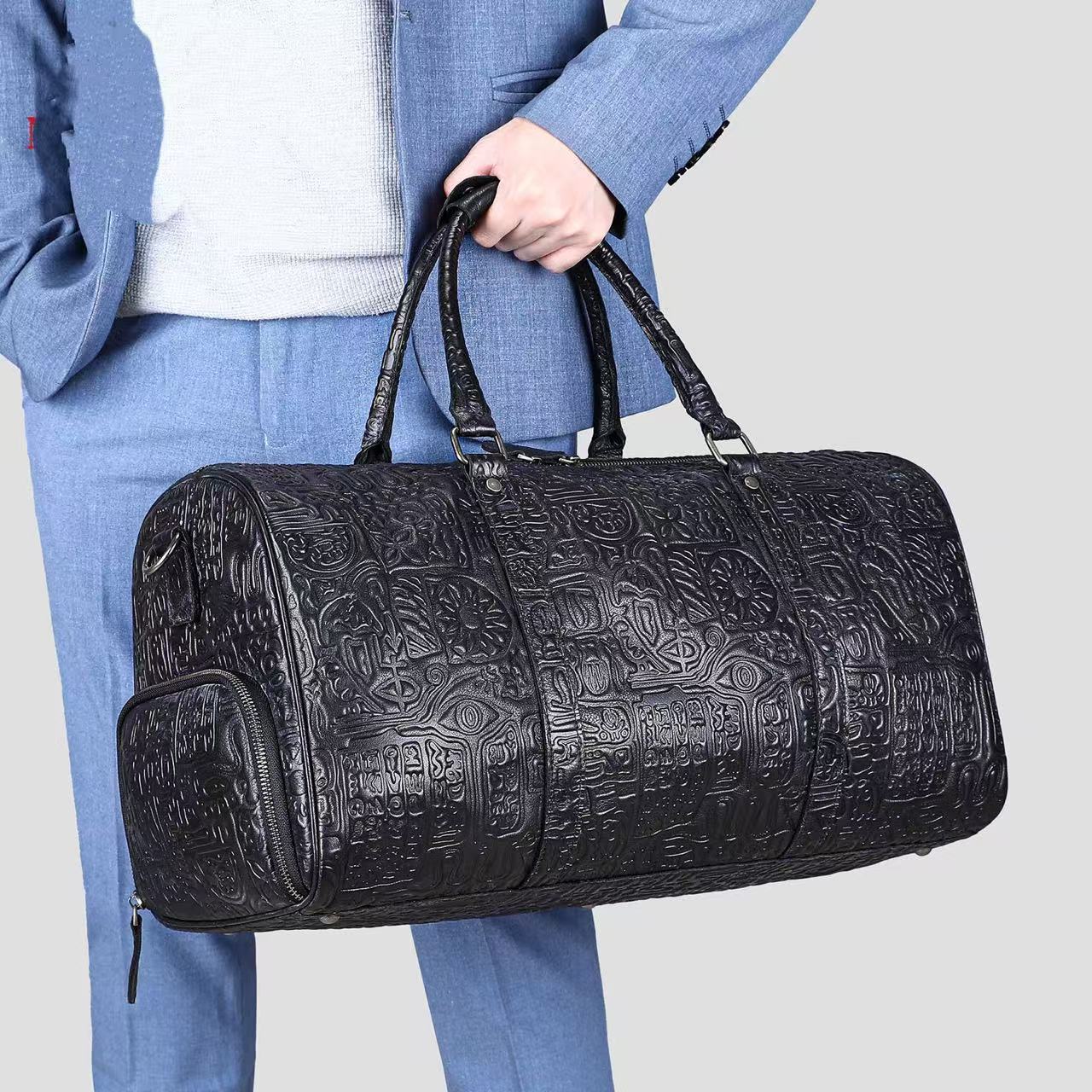 Onyx Embossed Travel Duffel