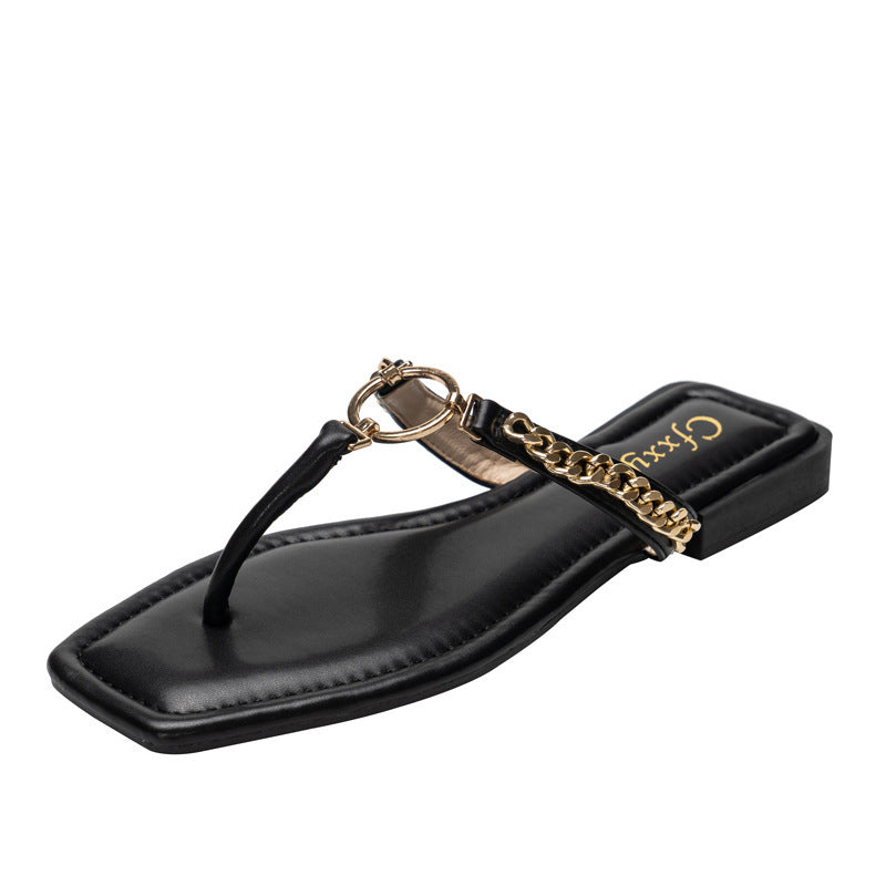 Chained Elegance Flip Flops