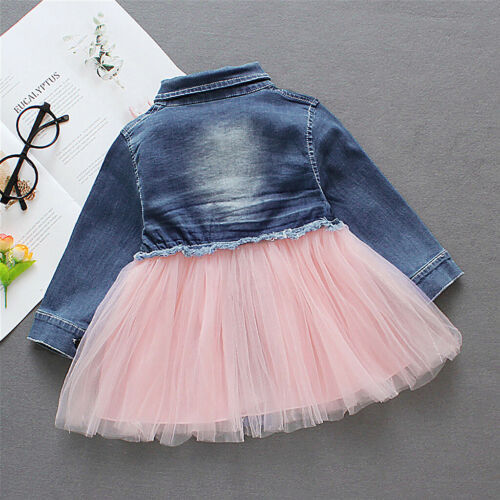 Denim Charm Mesh Dress