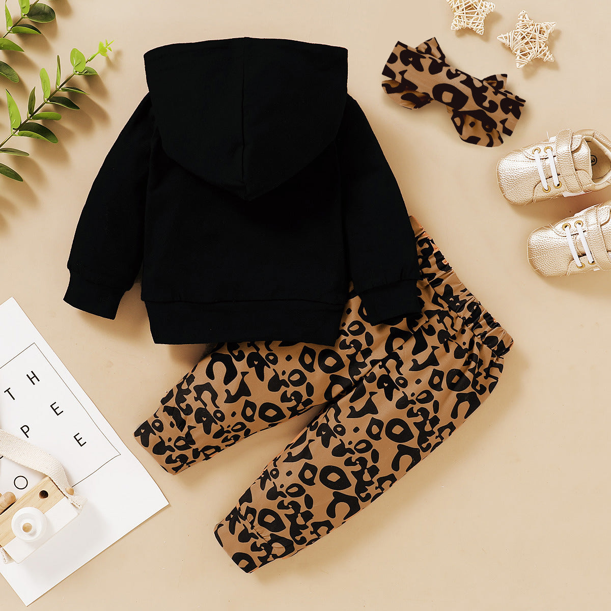 Wild Statement Hoodie & Leopard-Print Trousers Set