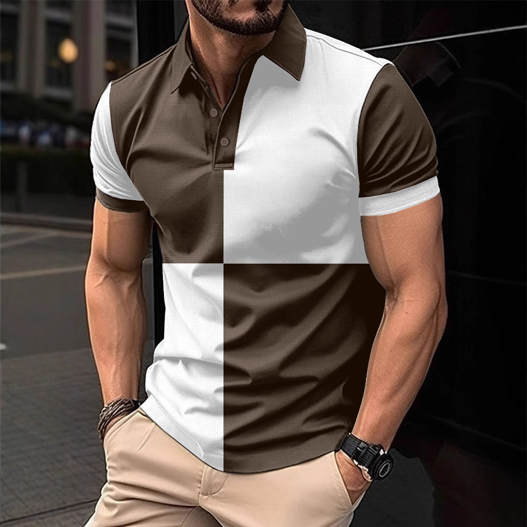 Men's Color-Blocked Polo Shirt