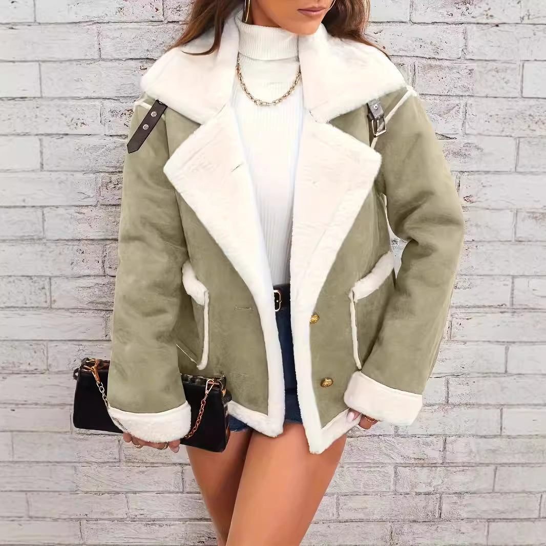 Blush Luxe Sherpa Moto Jacket